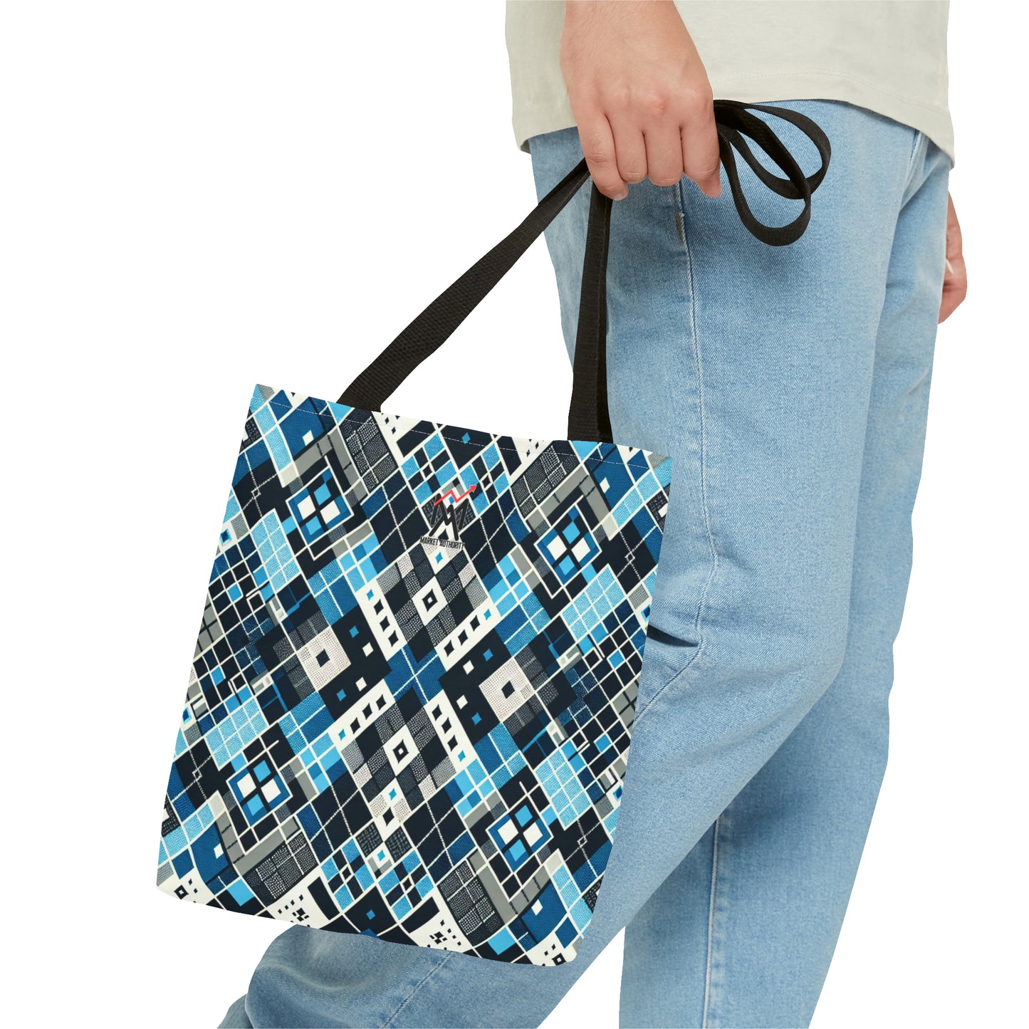 Geometric Blue Tote Bag