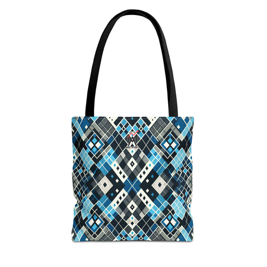 Geometric Blue Tote Bag
